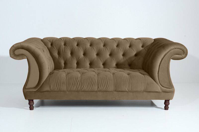 Vintage Sofa Isabelle - 2-Sitzer Samtvelours sahara von Max Winzer