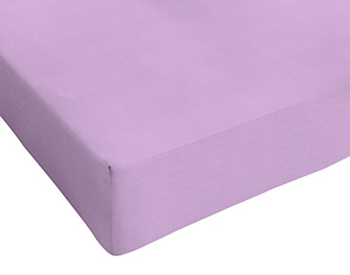 Max color STMXLILLA2P Betttuch 25cm Ecke, 100% Baumwolle, Lila, Doppelte von Italian Bed Linen