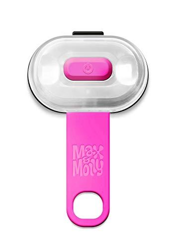 Max Molly | LED Sicherheitslicht für Leine, Geschirr, Halsband, Pink, sehr hell von Max & Molly Urban Pets