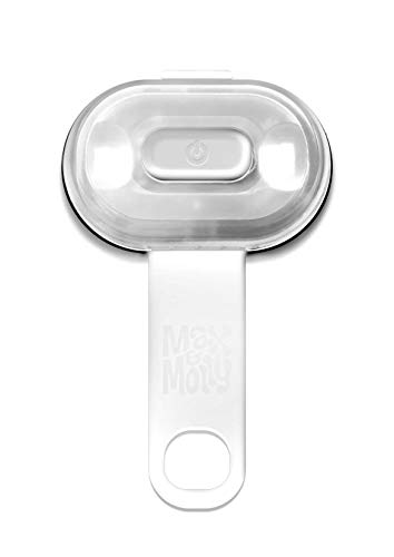 Max Molly | LED Sicherheitslicht für Leine, Geschirr, Halsband, Weiss, sehr hell von Max & Molly Urban Pets