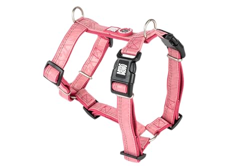 Max & Molly Hundegeschirr Matrix 2.0 Rose/M in H-Form, für Hunde mit Gotcha! Smart ID, Geschirr Hund, Neopren Gepolstert & Reflektierende Nähte - Komfort für deinen treuen Begleiter von Max & Molly Urban Pets