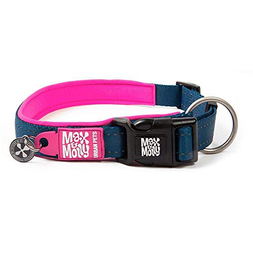 Max & Molly Matrix Smart-ID-Halsband, bequem, geruchsfreies Neopren, reflektierende Nähte, Smart-ID-Tag, Schutzprogramm für verlorene Haustiere, außergewöhnliches Hundehalsband, Größe L von Max & Molly