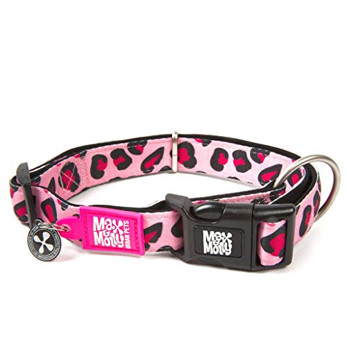Max & Molly Gotcha! Hundehalsband Halsband Hund mit Smart ID, gepolstertes Neopren Halsband mit Design für große Hunde, wasserdicht, bequem, verstellbar, Leopard Pink, L Max & Molly Gotcha! Hundehalsband Halsband Hund mit Smart ID, gepolstertes Neopren Halsband mit Design für große Hunde, wasserdicht, bequem, verstellbar, Leopard Pink, L von Max & Molly Urban Pets