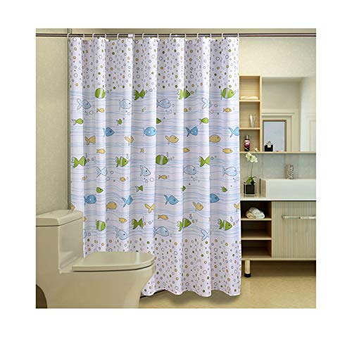MaxAst Duschvorhang Anti-Schimmel Duschvorhang Fisch Duschvorhang Polyester Bunt Badewanne Vorhang 120x200 von MaxAst