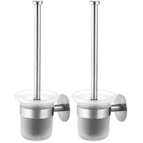 MaxDoux Klobürste- Toilettenbürste Ohne Bohren Wandmontage WC Bürste mit Halter Edelstahl und Glas Klobürstenhalter Toilet Brush WC Bürstengarnitur für Bad und WC- 2 Packung MaxDoux Klobürste- Toilettenbürste Ohne Bohren Wandmontage WC Bürste mit Halter Edelstahl und Glas Klobürstenhalter Toilet Brush WC Bürstengarnitur für Bad und WC- 2 Packung von MaxDoux