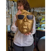 Biggie Smalls Maske Skulptur, Notorious B.i.g, Hip Hop Musik Rapper, Promi Wandkunst, Kunstobjekt, Steingesicht Art von MaxGyllenhaalShop