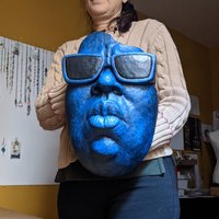 Promi Wandkunst, Biggie Smalls Skulptur, Notorious B.i.g, Rapper, Hip Hop Kunst, Wandbehänge, Steingesicht Gesichtsskulptur von MaxGyllenhaalShop