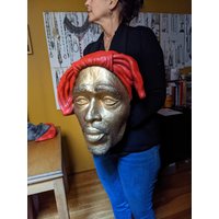 Tupac Shakur, 2Pac, Promi-Wandkunst, Rapper, Gangsta Rap, Skulptur, Hip Hop Kunst, Wandkunst, Makaveli Der Don, Wandkunst von MaxGyllenhaalShop