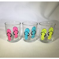 Flip Flop Votivkerzenhalter - 3Er-Set Sommerglasdekor von MaxStudioGifts
