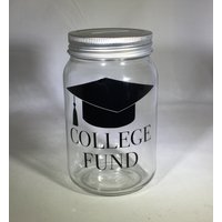 Personalisierte Einmachglas College Fund Bank - Savings Geld Jar Sparglas Glas Spardose von MaxStudioGifts