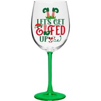 Weihnachtsweinglas - "Let Es Get Elfed Up" Weinglas von MaxStudioGifts