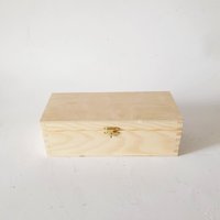 Teedose Mit 3 Fächern, Teedose, Holzkiste, Diy Box, Decoupage, Unbehandelte Unbehandeltes Holz Aufbewahrungsbox von MaxWoodDE