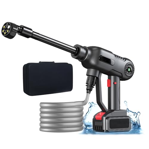 Maxbetip Battery Pressure Washer Max 35 Bar Mobile Pressure Washer with 3Pressure Levels & Brushless Motor LCD Display, 6-in-1 Nozzle, for Washing Cars/Floor/Garden Cleaning & Watering von Maxbetip