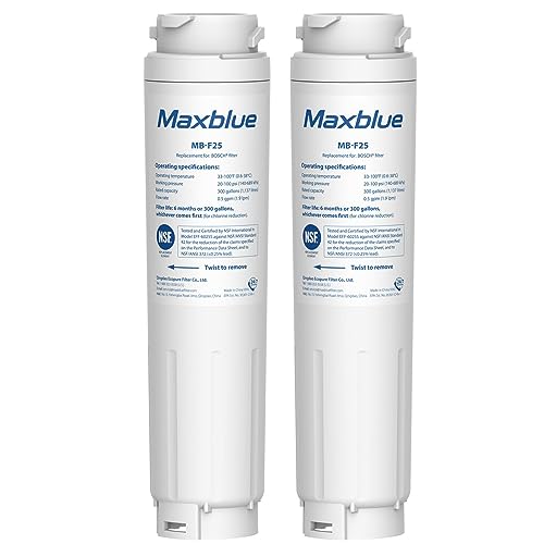 Maxblue 644845 Kühlschrank Wasserfilter Kompatibel mit Bosch 644845 UltraClarity Wasserfilter, Bosch Siemens Kühlschrank 740560 9000077104 (2-Pack) von Maxblue