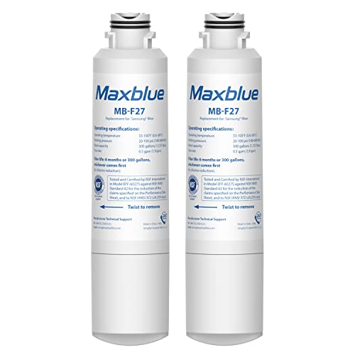 Maxblue DA29-00020B Kühlschrank Wasserfilter, Kompatibel mit Samsung DA29-00020B, DA29-00020A, HAFCIN, HAF-CIN, HAF-CIN/EXP, DA97-08006A-B, DA-97-08006A/B, DA29-00019A, 46-9101, RF28HMEDBSR (2) von Maxblue