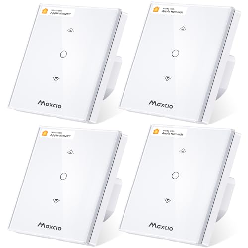 Homekit Wlan Rolladenschalter, Maxcio Smart Jalousieschalter mit Timer/Steuerbare LED, Kompatibel mit Siri, Amazon Alexa, Google von Maxcio