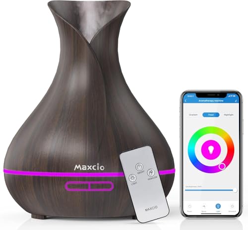 Maxcio Diffusor für ätherische Öle Alexa mit Fernbedienung Maxcio App Steuerung 400 ml Aroma-Diffusor kompatibel mit Alexa/Google Home 2 Modi Nebel WiFi mit Timerfunktion 7 Farben LED BPA-frei Maxcio Diffusor für ätherische Öle Alexa mit Fernbedienung Maxcio App Steuerung 400 ml Aroma-Diffusor kompatibel mit Alexa/Google Home 2 Modi Nebel WiFi mit Timerfunktion 7 Farben LED BPA-frei von Maxcio