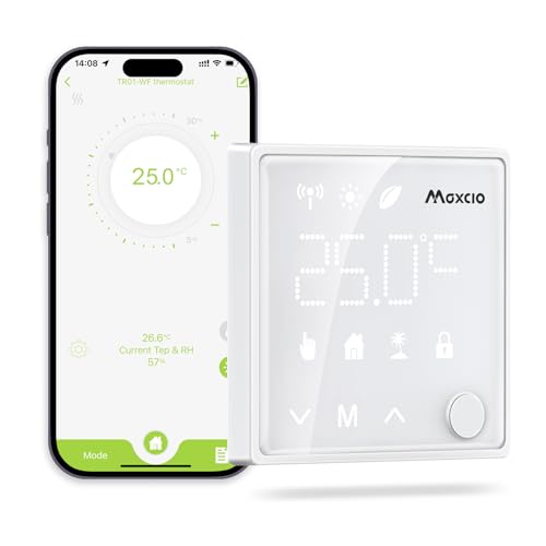 Maxcio Smart Boiler Thermostat, WLAN Heizungsthermostat für Wasser-Fußbodenheizung mit App-Funktion, Kompatibel mit Amazon Alexa, Google Home, 6A von Maxcio