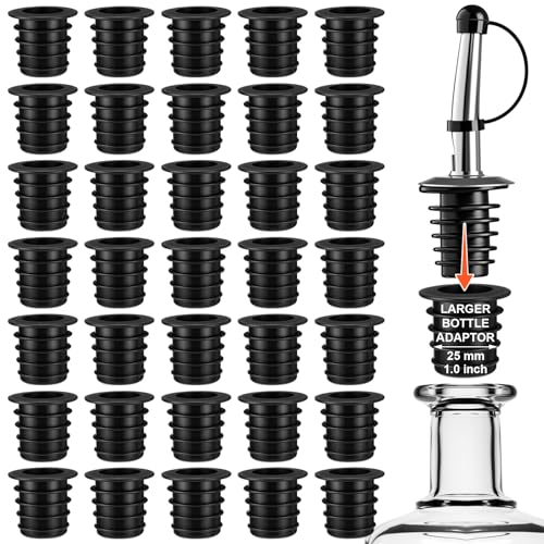 Maxdot 36 Stück Likör-Ausgießer-Adapter für große Olivenölflaschen und Likörflaschen, bis zu 25 mm Halsflasche, wandelt normale Größe in großen Ausgießer um Maxdot 36 Stück Likör-Ausgießer-Adapter für große Olivenölflaschen und Likörflaschen, bis zu 25 mm Halsflasche, wandelt normale Größe in großen Ausgießer um von Maxdot