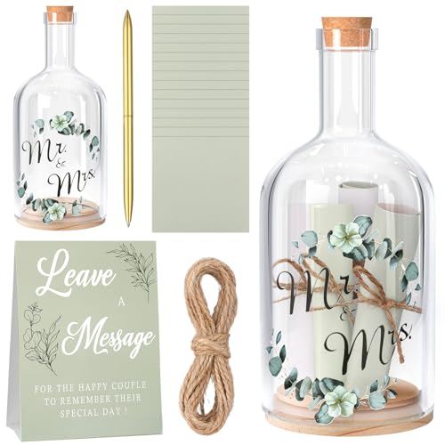 Maxdot Hochzeit Gästebuch 50 Papierblätter für Nachricht mit Goldstift Brautdusche Zubehör Hochzeit Party Alternative Gästebuch in einer Flasche mit Korkverschluss Papierrolle Nachricht für Brautpaare Maxdot Hochzeit Gästebuch 50 Papierblätter für Nachricht mit Goldstift Brautdusche Zubehör Hochzeit Party Alternative Gästebuch in einer Flasche mit Korkverschluss Papierrolle Nachricht für Brautpaare von Maxdot