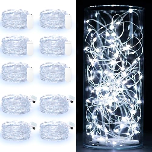 Maxee 10 Stück 3M Kühle LED Lichterkette Batterie, Wasserdicht für DIY, Party, Stimmung Lichter, Weihnachtsdeko, Innen- und Außenbereich Deko, 4 Stück Quadratische + 6 Stück Flache Lichterkette Maxee 10 Stück 3M Kühle LED Lichterkette Batterie, Wasserdicht für DIY, Party, Stimmung Lichter, Weihnachtsdeko, Innen- und Außenbereich Deko, 4 Stück Quadratische + 6 Stück Flache Lichterkette von Maxee