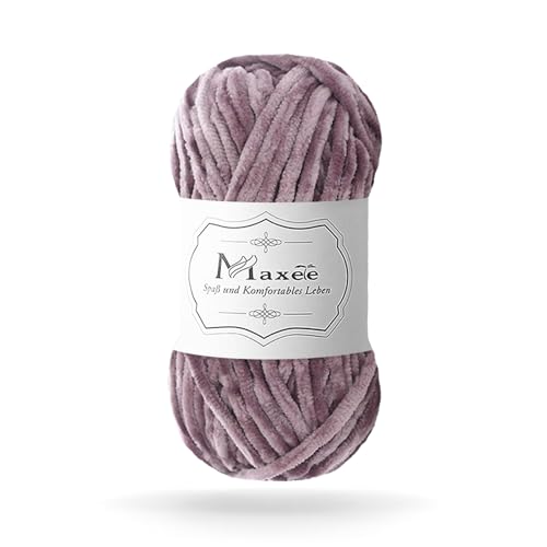 Maxee 100g Samtig Babywolle, Samt Chenille Garn mit Häkelwerkzeuge, Kuschelweich Velvet Chenillegarn Flauschige, Weich Plüschwolle Häkelgarn Wolle zum Stricken & Häkeln Maxee 100g Samtig Babywolle, Samt Chenille Garn mit Häkelwerkzeuge, Kuschelweich Velvet Chenillegarn Flauschige, Weich Plüschwolle Häkelgarn Wolle zum Stricken & Häkeln von Maxee
