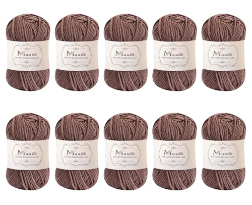Maxee 500g(50gx10) Handstrickgarn Multicolor, Acryl Garn zum Stricken, Weicher Wolle zum Häkeln und Kunsthandwerk, Hand Knitting Garn zum Häkeln, Schals für Strickanfänger, Erfahrene Stricker von Maxee