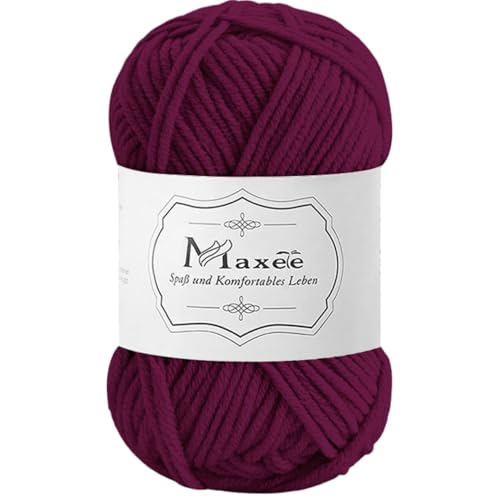 Maxee 50g Handstrickgarn Multicolor, Acryl Garn zum Stricken, Weicher Wolle zum Häkeln und Kunsthandwerk, Hand Knitting Garn zum Häkeln, Schals für Strickanfänger, Erfahrene Stricker von Maxee