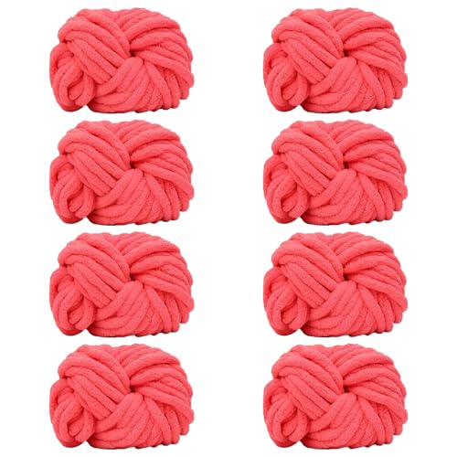 Maxee Dicke Wolle Garn 250g*8 Stuck, Sperrige Armstricken Wolle, Soft Arm Knitting, XXL Grobstrick Weiches Wollgarn, zum Häkeln für Decke, Perfekt zum Weben von Haustier Nest, Decken, Zierkissen von Maxee