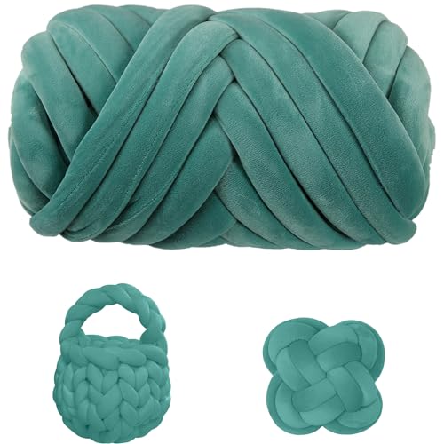Dicke Wolle Garn 500g,Chunky XXL Wolle zum Handstricke,Sperrige Textilgarn zum häkeln für körbe,Decke, Kissen, Rucksack,Haustierkorb von Maxee