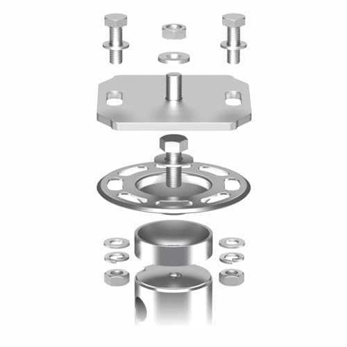 Maxerio NEU Adapterplatten-Set TILT (feuerverzinkt) für Core Schraubfundament Ø 60 x 2; M12 von Maxerio