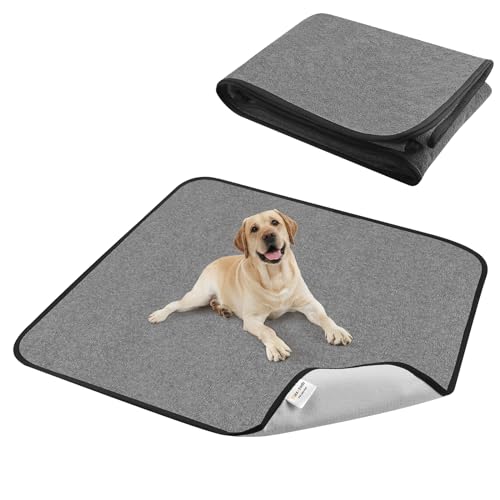 Maxetodo Waschbar Welpen Unterlagen Haustier 1pcs 182*182cm Trainingspads pipi Matten für Hunde Wiederverwendbare Urinunterlage Schnell Absorbierend Puppy Pads rutschfest für Katze Trächtige Hündinnen von Maxetodo