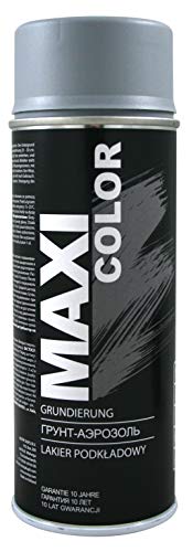 Maxi Color GRUNDIERUNG Universalgrundierung Sprühlack für die Grundierung Sprühdose 400ml Primer spray Haftgrund (grau matt) von Maxi Color