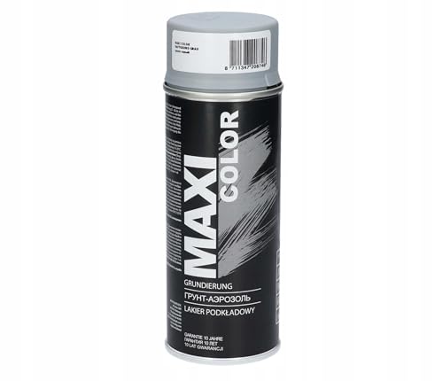Maxi Color GRUNDIERUNG Universalgrundierung Sprühlack für die Grundierung Sprühdose 400ml Primer spray Haftgrund (grau matt) von Maxi Color