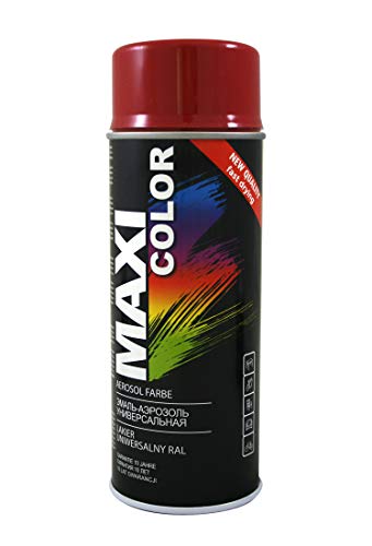 Maxi Color NEW QUALITY Sprühlack Lackspray Glanz 400ml Universelle spray Nitro-zellulose Farbe Sprühlack schnell trocknender Sprühfarbe (RAL 3011 braunrot glänzend) von Maxi Color