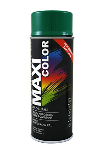 Maxi Color NEW QUALITY Sprühlack Lackspray Glanz 400ml Universelle spray Nitro-zellulose Farbe Sprühlack schnell trocknender Sprühfarbe (RAL 6029 Minzgrün glänzend) von Maxi Color