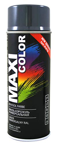 Maxi Color NEW QUALITY Sprühlack Lackspray Glanz 400ml Universelle spray Nitro-zellulose Farbe Sprühlack schnell trocknender Sprühfarbe (RAL 7024 Graphitgrau glänzend) von Maxi Color