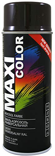 Maxi Color NEW QUALITY Sprühlack Lackspray Glanz 400ml Universelle spray Nitro-zellulose Farbe Sprühlack schnell trocknender Sprühfarbe (RAL 9005 Tiefschwarz glänzend) von Maxi Color