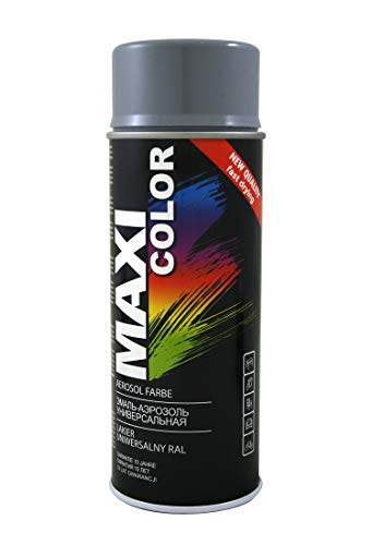 Maxi Color NEW QUALITY Sprühlack Lackspray Glanz 400ml Universelle spray Nitro-zellulose Farbe Sprühlack schnell trocknender Sprühfarbe (Ral 7046 telegrau glänzend) von Maxi Color