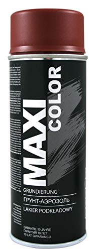 Maxi Color GRUNDIERUNG Universalgrundierung Sprühlack für die Grundierung Sprühdose 400ml Primer spray Haftgrund (rot matt) von Maxi Color