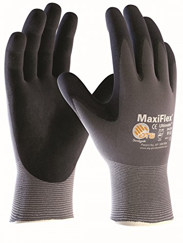 MaxiFlex 5er Pack Ultimate Arbeitshandschuhe, Montagehandschuhe (alle Größen), Größe:7 (S), schwarz/grau von ATG