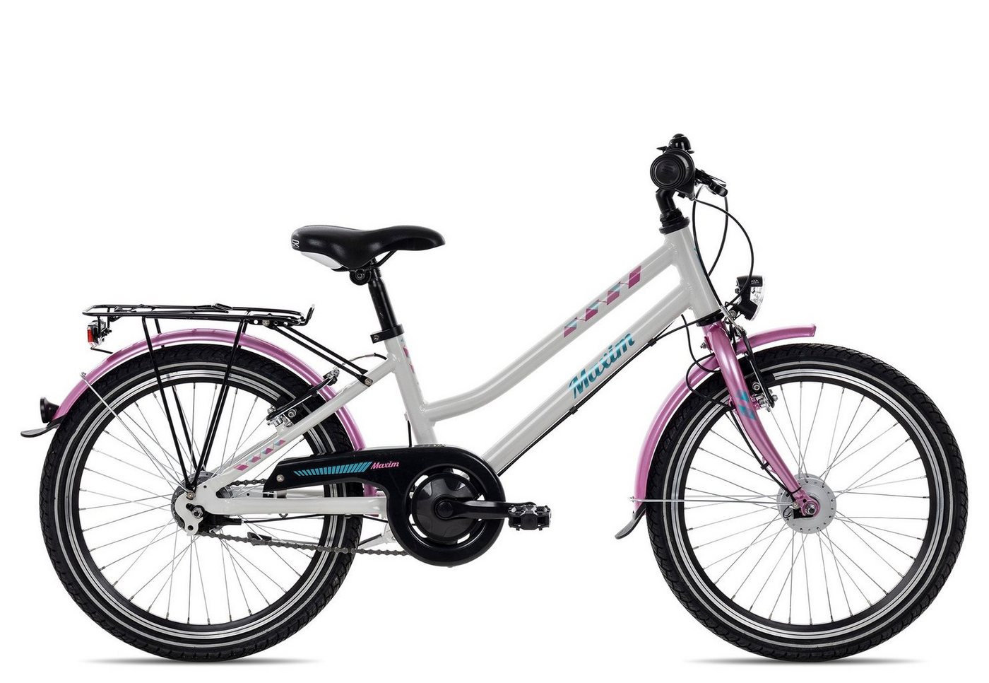 Maxim Kinderfahrrad Liria 20 7 Trapez, 7 Gang Shimano Nexus 7 SG-C3001-7C Rücktritt Schaltwerk, Nabenschaltung Rücktritt, Kinderfahrrad 20 Zoll weiß von Maxim