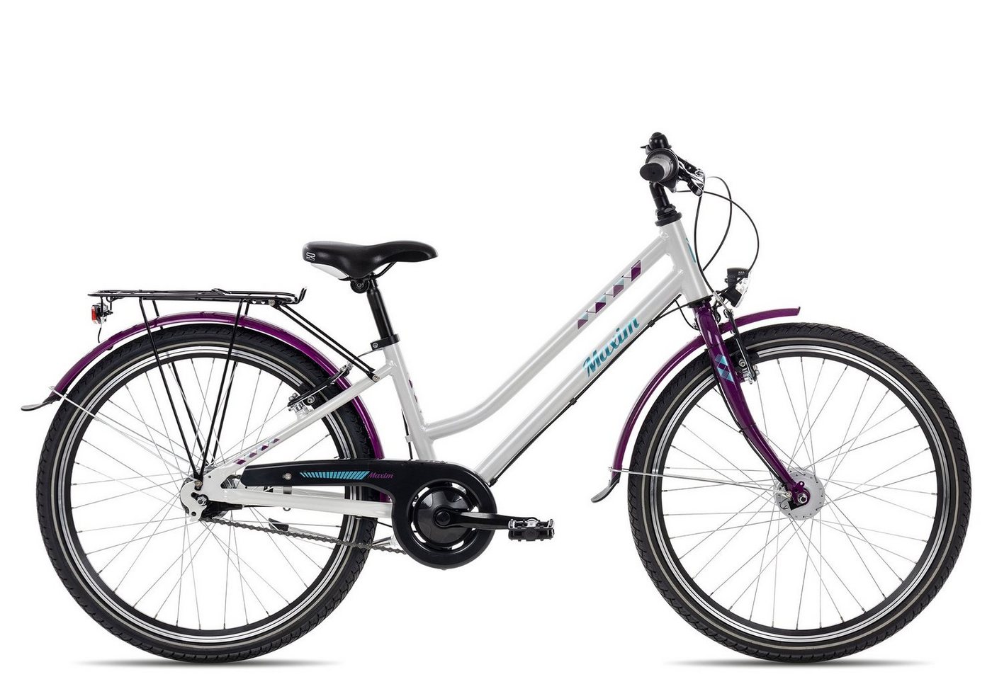 Maxim Kinderfahrrad Liria 24 7 Trapez, 7 Gang Shimano Nexus 7 SG-C3001-7C Rücktritt Schaltwerk, Nabenschaltung Rücktritt, Kinderfahrrad 24 Zoll weiß von Maxim