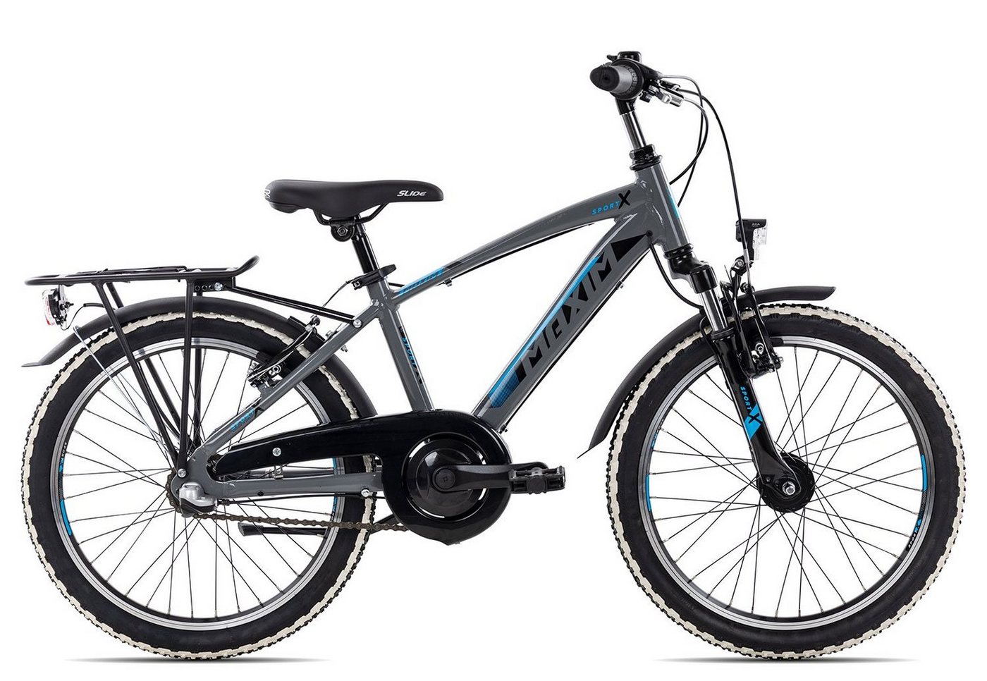 Maxim Kinderfahrrad Sporty 3 20, 3 Gang Shimano Nexus 3 Rücktritt Schaltwerk, Kinderrad 20 Zoll Junge Mädchen schwarz/grau von Maxim