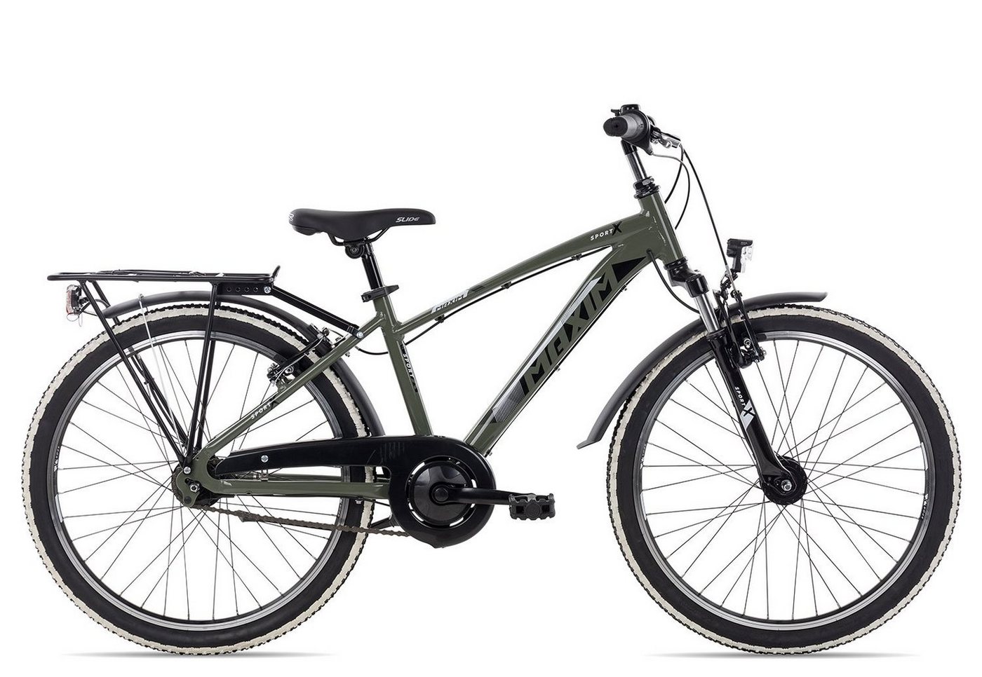 Maxim Kinderfahrrad Sporty 7 24, 7 Gang Shimano Nexus 7 Rücktritt Schaltwerk, Kinderrad 24 Zoll Junge Mädchen grün von Maxim