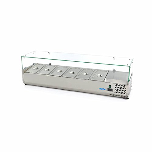 Aufputz-Kühlvitrine 150 cm breit - 6 x 1/3 GN-Behälter - Kühlvitrine - Einzigartiger Kühlkreislauf - Gastronomie Kühlvitrine Aufputz-Kühlvitrine 150 cm breit - 6 x 1/3 GN-Behälter - Kühlvitrine - Einzigartiger Kühlkreislauf - Gastronomie Kühlvitrine von Maxima