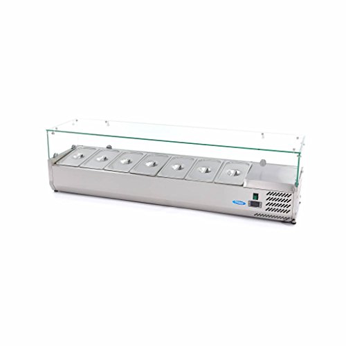 Maxima Gastro Aufsatzkühlvitrine - 160 cm - Passt 7 x 1/3 GN von Maxima