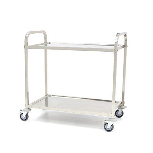 Maxima Gastro Servierwagen Edelstahl - 2 Regale von Maxima
