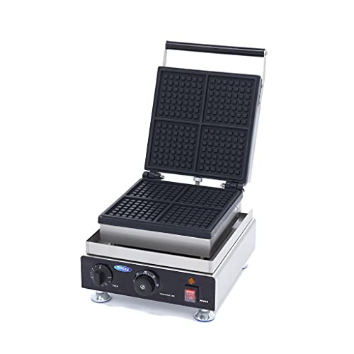 Waffeleisen – 4 Stück quadratische Waffeln – Mini-Waffeln – professionelles Waffeleisen – kompakte Größe – Antihaftbeschichtung von Maxima