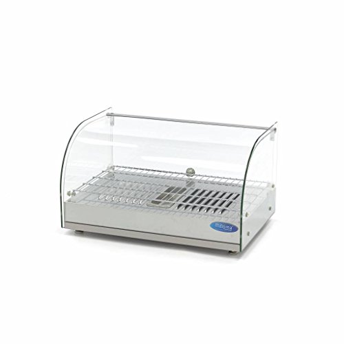 Maxima Wärmevitrine 25 Liter 55 cm breit mit 1 Ebene - Wärmeschrank - Profi - Gastronomie - Wärmevitrine - 800W von Maxima